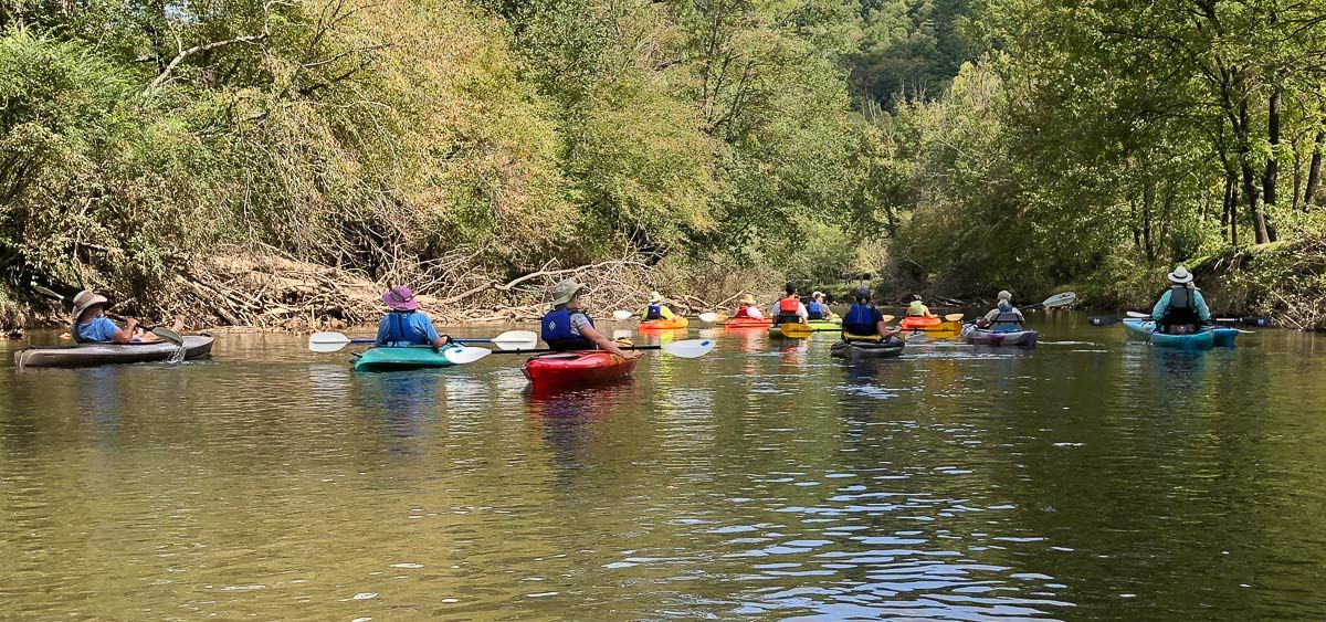 Kayakers on the French Broad River